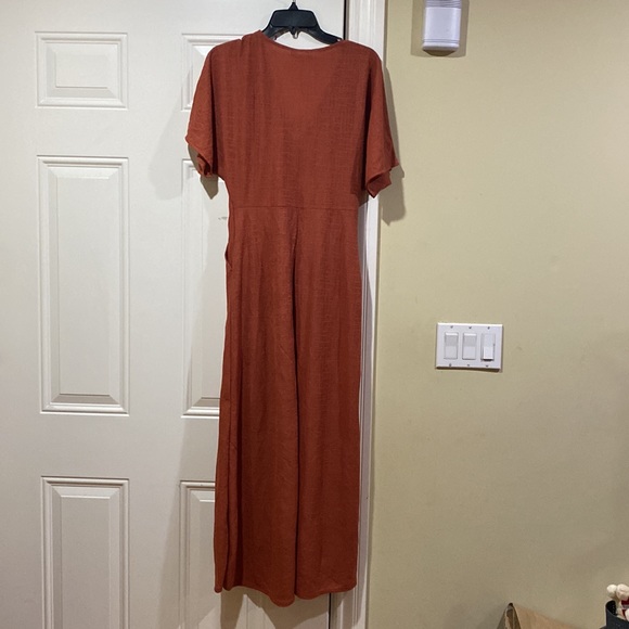 New with tag Zara Maxi Dress with pockets Fall Halloween Pumpkin patch - Picture 2 of 7